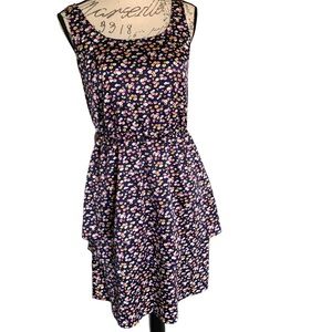 The Limited Floral Mini Dress - Black and Pink